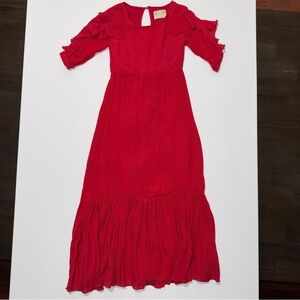 Joyfolie Mia Joy Girls 7 Red Ruffled Dress